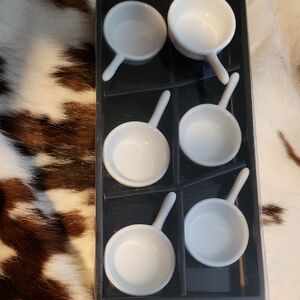White Ceramic Fry Pan Set